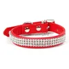 Dog Collars Leashes Pu Rhinestone Collar Scalable Pet Dog Collars Accessories Fashion Necklace Selling With Different Color 9 1Kl Dhhrq