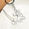 Hanger kettingen Euro-Amerikaanse trendy sieraden liefhebbende hart Keychain Dog Tag ketting Moeders/Fathday's Day Gifts Groothandel