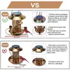 Autres fournitures d'oiseaux Mangeoire à oiseaux solaire suspendue Plateau en métal Mangeoires à oiseaux sauvages pour l'extérieur Lumière à énergie solaire pour jardin attirant les oiseaux 221122