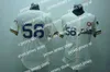野球を着る野球ジャージーカレッジヴィンテージ＃56ジムブートンジャージーシアトルパイロット野球ジャージクリームステッチシャツ100番目のパッチ