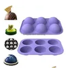 Baking Moulds Small Six Semicircle Baking Mods Chocolates Cake Solid Color For Mold Bakeware Home Kitchen Supplies 2 3Qg M2 Drop Del Dho2H