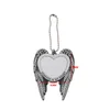 Sublimation Car Charm Pendants Party Favor Valentine's Day Ornament Heart in Hands Blanks for Heat Press