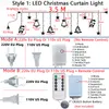 クリスマスデコレーション220V EU/110V US LEDライトスターランプフェアリーカーテンストリングガーランドパーティーホームイヤーウェディングデコレーション221122