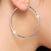 Boucles d'oreilles créoles en argent sterling 925 5 cm/3 cm voiture fleur mode robe femmes bijoux cadeau