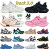 Designer Runner Shoes Track 3 Parça 3.0 Lüks Marka Erkek Kadın Üçlü Beyaz Siyah Spor Keyla Tess.S. Gomma deri eğitmeni naylon baskılı ayakkabı