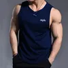 Topy z czołgami męskimi Summer Gym Sport Tank Top Siatka Szybka męska kulturystyka kulturystyka bez rękawów