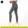 Conjuntos activos Leggings de cintura alta para mujer Runing Trining Deportes Pantalones de yoga Chica Jogger Shaping Fitness Pant Mujeres Dos en uno Conservador sdgfdgdf