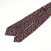 Бабочка галстуки Huishi Luxury Red Pasiley Men Tie для классического хлопчатобумажной мужской галстуки 6 см той свадьба черная вечеринка