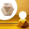 Table Lamps Modern Retro Wood Lamp Polyhedron E27 Desk US Plug Living Room Bedroom Bedside Decor Wooden Base Light