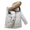 Heren Down Parkas Winter Tooling Parka White Duck Jacket paar's Mid-Length Dikke Warm Hooded Men 221122