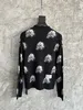 Mens Sweaters Designer Sweaters Men Clothing Knit Shirt Neck Pullover Cashmere Long Slim Fit Coats Single Row Buckle Mohair Skull Skeleton Print Wool Swea