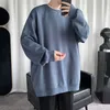 Hoodies 2022 Autumn workowca bluza męska ekipa Crewneck hip hop luźne pullover unisex koreańskie mody wielokolorowe Tops HARAJUU SPRZEDAŻY Y2211