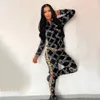 2024 Designer Brand Tracksuits Women Two Set Set Stawging Suits Print Print Stacks Sets Outfits Stand Stand Long Sleeve Sughuits Fall Winter Clothes 9016-4