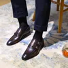 Herren formelle Anzugschuhe, handgefertigte Herren-Oxfords im britischen Stil, Mokassins zum Fahren