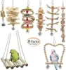 Andra fågelförsörjningar 8st Bird Toys Pibbtillbehör för papegoja Swing Toys Ladder Pet Diy African Gray Budgie Papegaaien Speelgoed Jouet Perroquet 221122