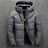 Herren Daunenparka Männer Jacke Mantel Winter Warm Lässig Herbst Stehkragen Puffer Dicker Hut Weiße Ente Parka Männlich WinterDown mit Kapuze 221122