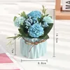 Dekorative Blumen Künstliche Blume Hortensie Topfpflanze Gefälschte Hochzeit Schlafzimmer Wohnzimmer Tischdekoration FZ212