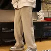 Pantaloni da uomo Pantaloni semplici per adolescenti Pantaloni a vita alta Casual Oversize Straight Men