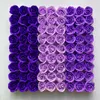 Couronnes de fleurs décoratives 81pcs / set mélange de couleurs bricolage cadeaux créatifs savon tête de rose sans support décor de fête à la maison pour mariage cadeau de saint valentin 221122