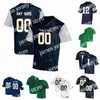 American College Football Wear Nik1 Fighting Irish Football Jersey NCAA College 2021 Shamrock Series Joe Montana Rudy Ruettiger Book Chase Claypool Kyren Williams