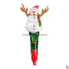 Decorações de Natal Supplência de Decoração de Natal 24 polegadas Balão Balloon Stick Crekes Candy Elk Gingerbread Snowned Snowded Dhney