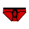 Underpants Men Briefs Sexy U Convex For Man Ice Silk Thong Seamless G-String Gay Underwear Lingerie Brief Low Waist