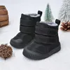 Bottes d'hiver bébé neige enfants imperméable tissu supérieur garçons Gilrs haut chaud coton chaussures enfants épais velours 221122