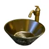 Conjunto de acessórios de banho Bacia de mesa clássica chinesa Creative Ceramic Art Inter-plataforma Gold Bathed Hat Towl Shapehbasin Slothbasin