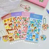 Hediye sargısı kawaii kızlar çiçek şerit çıkartmaları diy pocards çerçeve çıkartma sevimli not defteri zanaat dergisi dekoratif kırtasiye malzemeleri