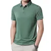 Men's Polos Men's Short Sleeve Polo Shirt Solid Smart Business Tshirt Casual Turn Down Collar Quick Drying Simple Top for Summer 221122