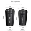 Mugs 380ML500ML Thermos Flask Double Wall Stainless Steel Coffee Thickened Big Car Travel Thermo Cup For Gigs 221122