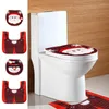 Toilet Seat Covers Creative Cartoon Santa Claus Snowman Christmas Cover And Rug Set For Home Bathroom Bar Restaurant