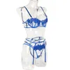 Trajes exóticos de lingerie vazados Transparente Conjuntos eróticos Sensual Pornô Roupa íntima de renda Conjunto de calcinha e sutiã sexy íntimo