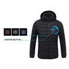 Erkekler Down Parkas Erkek Kamuflaj Isıtmalı Kış Sıcak Ceketler USB Isıtma Yastıklı Akıllı Termostat Renk Kapşonlu Giysiler 221122