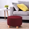 Stol t￤cker runda pouffe t￤cker fotpall skydd f￶rvaring pall pouf stretch