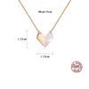 Romantique lettre d'amour coeur coquille s925 pendentif en argent collier femmes bijoux mode dame exquise luxe clavicule chaîne collier accessoire cadeau