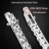 Pendanthalsband Smyoue 33545mm 100% All Moissanite For Women Män Sparkling Lab Diamond Tennis Chain 925 Sterling Silver 221119