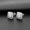 PASS TEST S925 Sterling Silver Moissanite oorbellen Studs Mooi cadeau voor mannen Vrouwen allergisch gratis