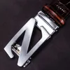 Mens Casual Letters Smooth Buckle Luxury Belt 3.5 CM Alligator Leather Automatic Buckle Designer Jeans Belt