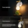 Nachtlichten LED Mini Wall SCONCE LAFBAAR LAMPKRIJK LICHT LICHT LICHT ONDERWICHTING USB Waterdichte badkamertuin