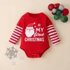 Kleding stelt mijn eerste kerstbabymeisjeskleding voor kleine jongens geboren herfst Toddler Autumn Set unisex Suits Mother Kids 221122