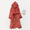 Men's Sleepwear Autumn Winter Flannel Couple Nightwear Robe Long Thick Bathrobe Women And Men Coral Velvet Loose Casual Home Clothing Gown
