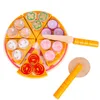 Кухни играют в еду 27шт пицца деревянные игрушки для приготовления пищи моделирование, детская кухня притворяется игрушечной фруктовой овощной игрой 221123