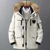 Piumino da uomo Parka addensato con grande collo in vera pelliccia Parka caldo -30 gradi Cappotto invernale impermeabile casual da uomo taglia 3XL 221123