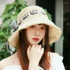 Wide Brim Hats Big Bow Sun For Women Holiday Beach Summer Hat Unisex Cap Hand Made Starw Soft Female