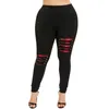 Leggings da donna Leggings senza cuciture con perline Plaid strappato Pannello da donna Elastico in vita Leggins push up casual Pantaloni Mujer