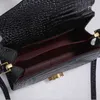 Mini Bolsa Jacaré Bolsa Feminina Caviar Bolsa Transversal Ombro Bolsa Mensageiro Alça Superior Bolsa Moeda Qualidade Couro Couro Genuíno Moda Letra Girar Fivela