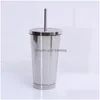 Wasserflaschen 500 ml 304 Edelstahl Sippy Mug enthalten Tubaris Cup Wasserflasche Straight Tube Typ Vakuum Tumbler Modisch aus DHCXL