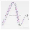 Kolye Kolyeleri Madonna Crucifix Kolye Gökkuşağı İmitasyonu İnci Çapraz Kolyeler Moda Mücevherleri Kadınlar için Teslimat Dağıtım Dhkrx