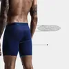 Sous-vêtements L5XL Sexy Hommes Boxers Sous-vêtements Modal Culotte Homme Glace Soie Respirant Poche Longue Jambe Mâle Boxershorts Plus Taille 221123